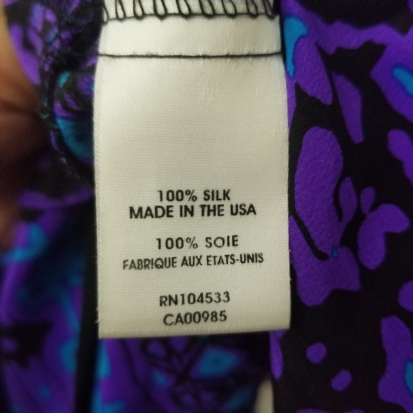 Nanette Lepore 100% Silk Made in USA Purple color in Size 2 - Picture 3 of 8